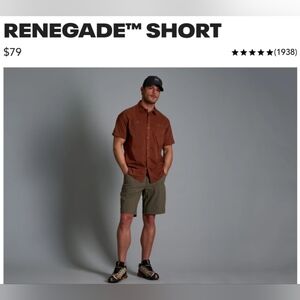 KUHL Dark Gray Renegade Casual Hiking Outdoor Nylon Shorts w/ Pockets Men's 38